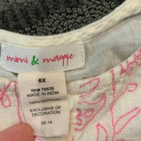 Mimi & Maggie - Girls Embroidered Top - Size 6X - Picture 4 of 6